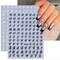 8 Sheets Retro English Letters Nail Stickers (Black White Gold Silver)